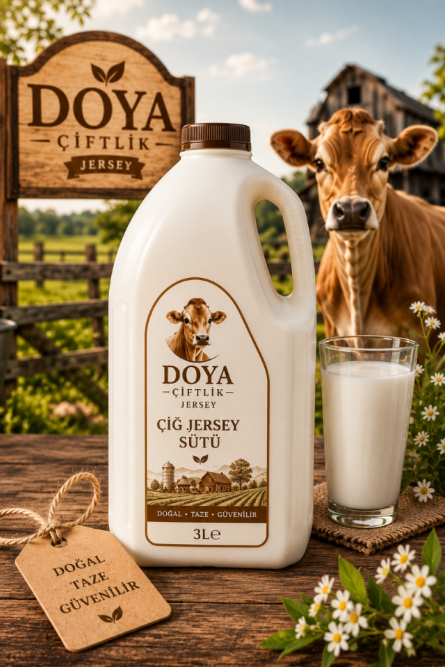 3 Litre Çiğ Jersey Sütü